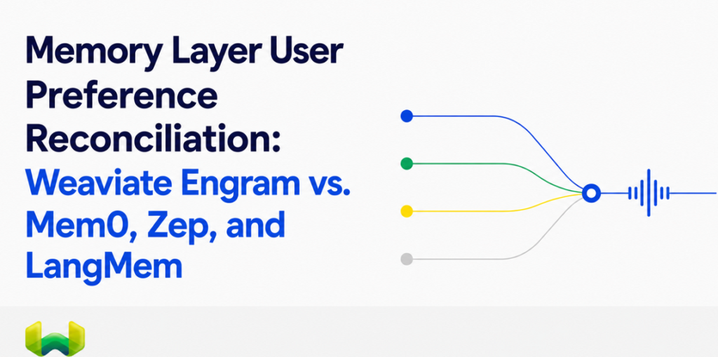 Memory Layer User Preference Reconciliation: Weaviate Engram vs. Mem0, Zep, and LangMem