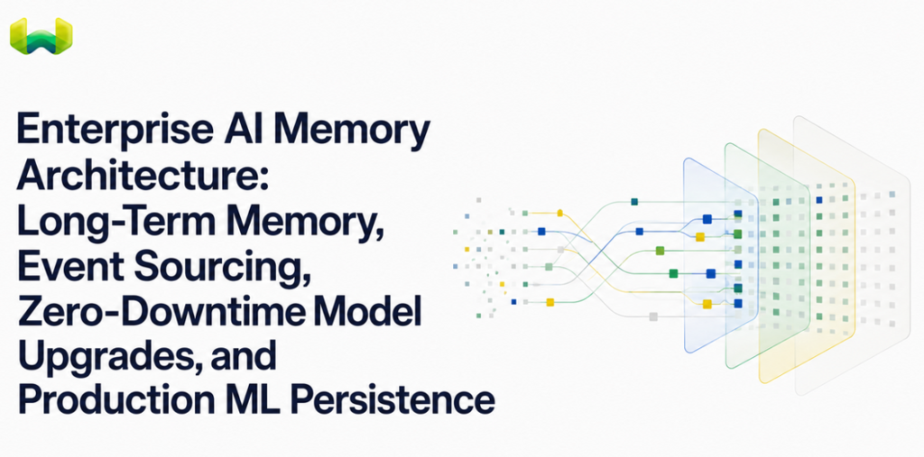 Enterprise AI Memory Architecture: Long-Term Memory, Event Sourcing, Zero-Downtime Model Upgrades, and Production ML Persistence