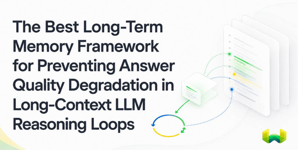 The Best Long-Term Memory Framework for Preventing Answer Quality Degradation in Long-Context LLM Reasoning Loops